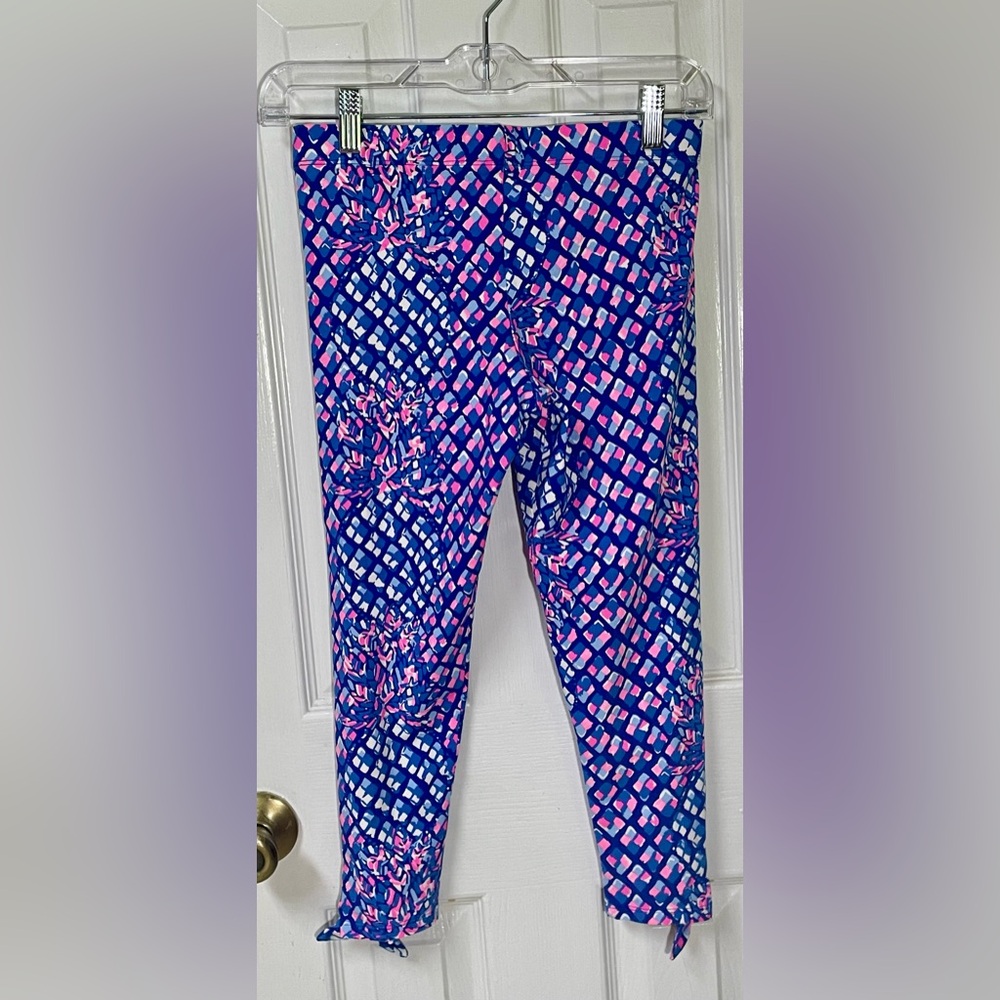 Lilly Pulitzer Leggings Pants Girls XL 12 14 Xlarge Cropped Preppy Vacation - Picture 4 of 9